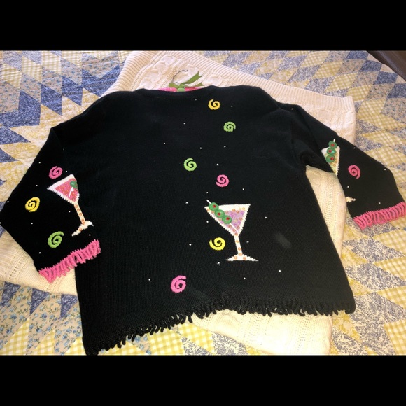 Jane’s Closet Vintage martini/cocktail sweater - Picture 3 of 4